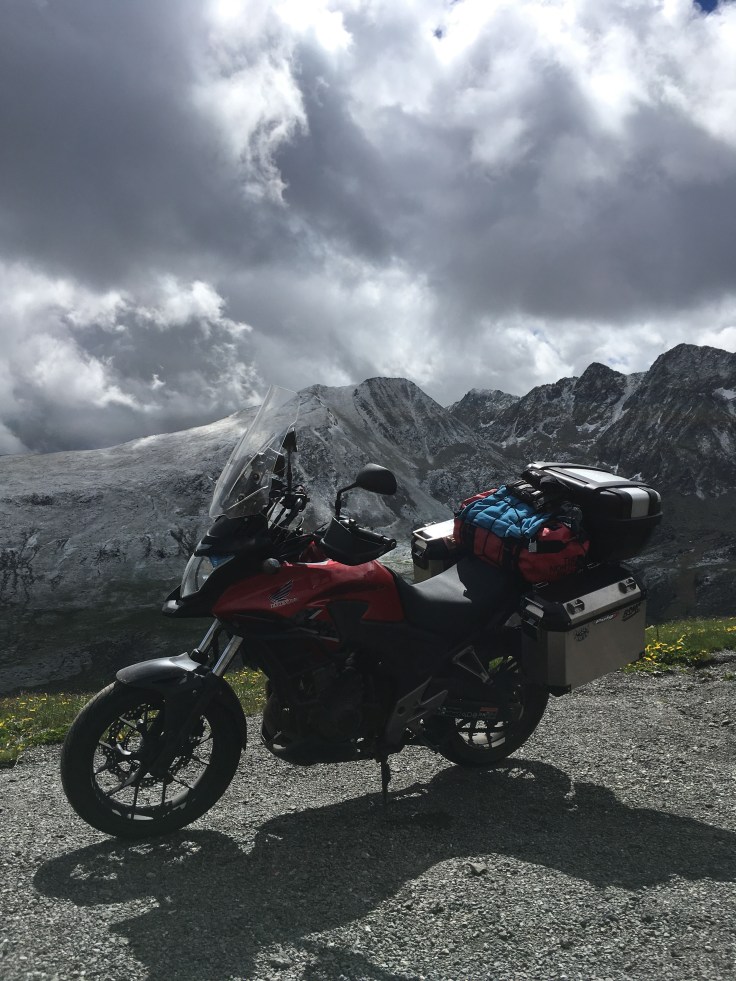 Motorcycle touring in the Pyrenees - France, Spain and Andorra. Spectacular mountain views.