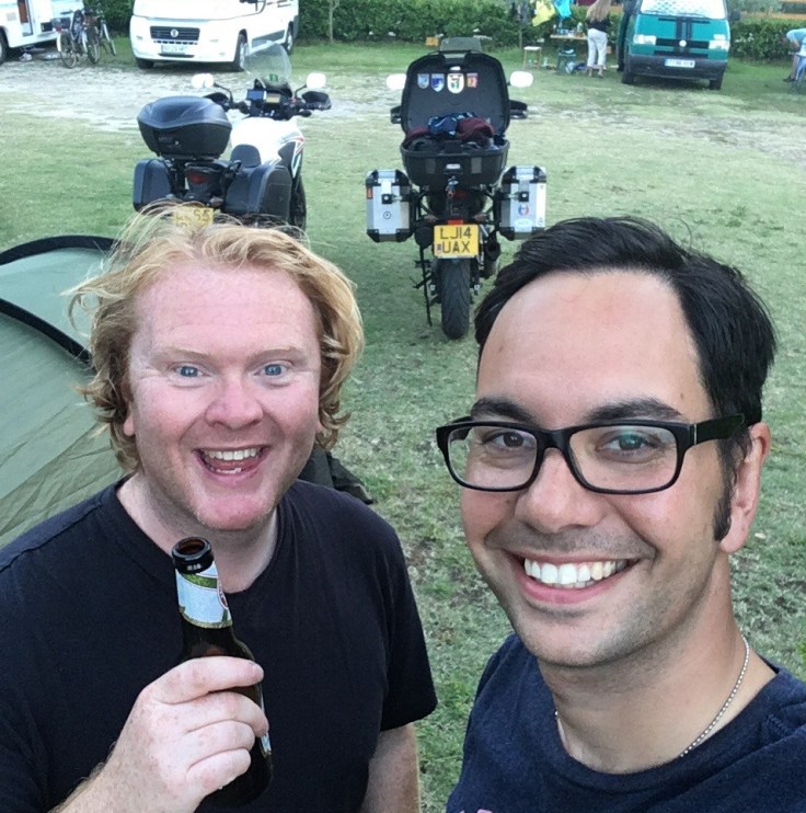 Motorcycle touring through Italy. Camping in Bellagio on Lake Como.