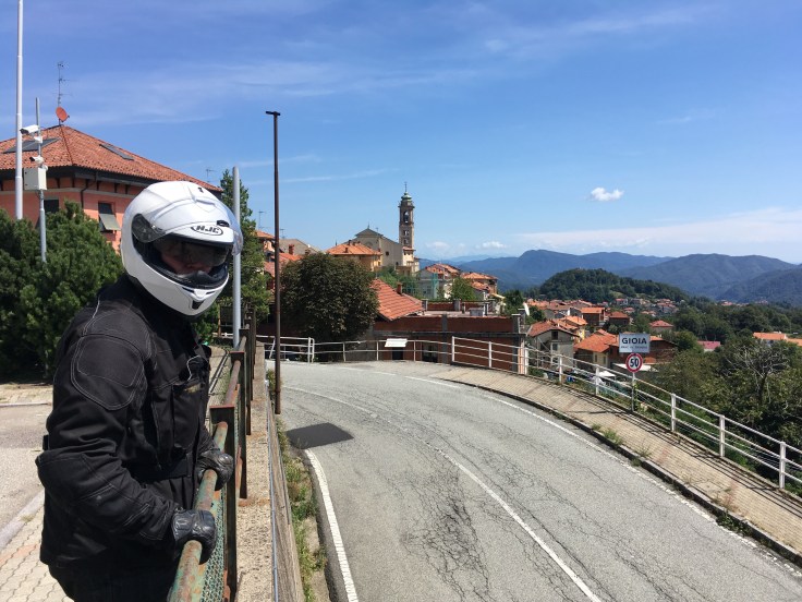Motorcycle touring in Italy. 