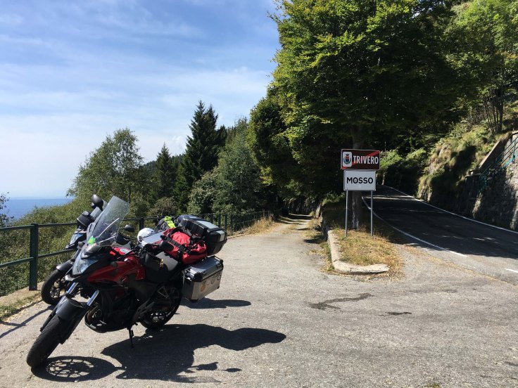 Motorcycle touring in Italy. Beautiful roads.